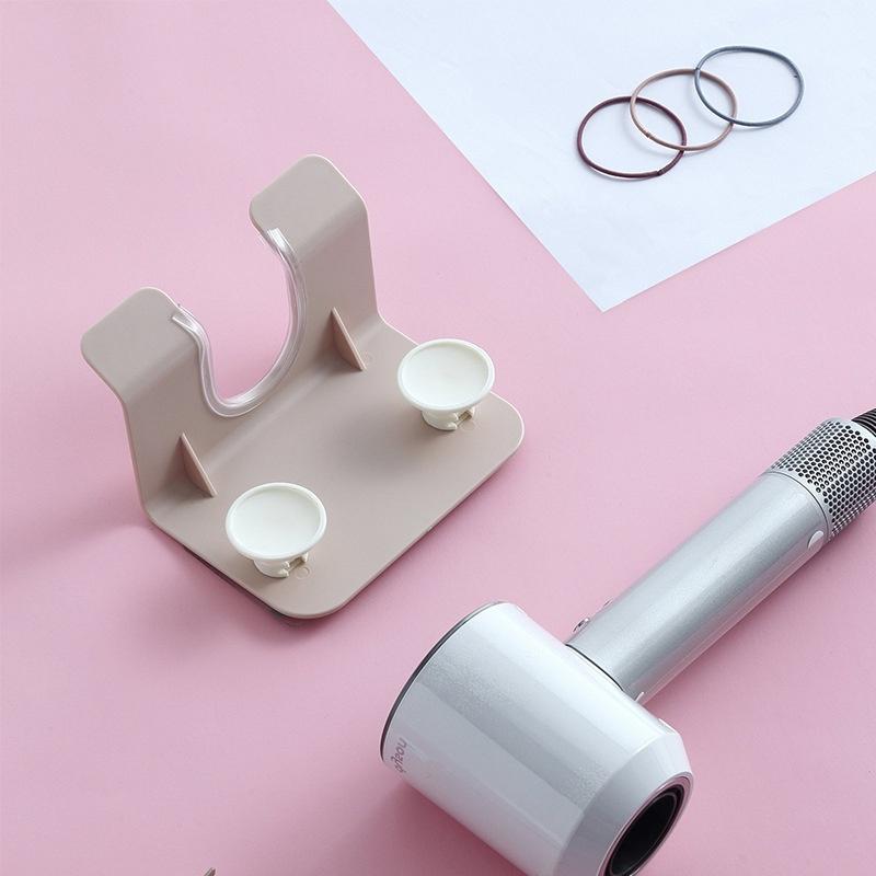 2PCS Hair Dryer Free Punch Bathroom Toilet Toilet Storage Rack Wall-mounted Hair Dryer Rack Hair Dry