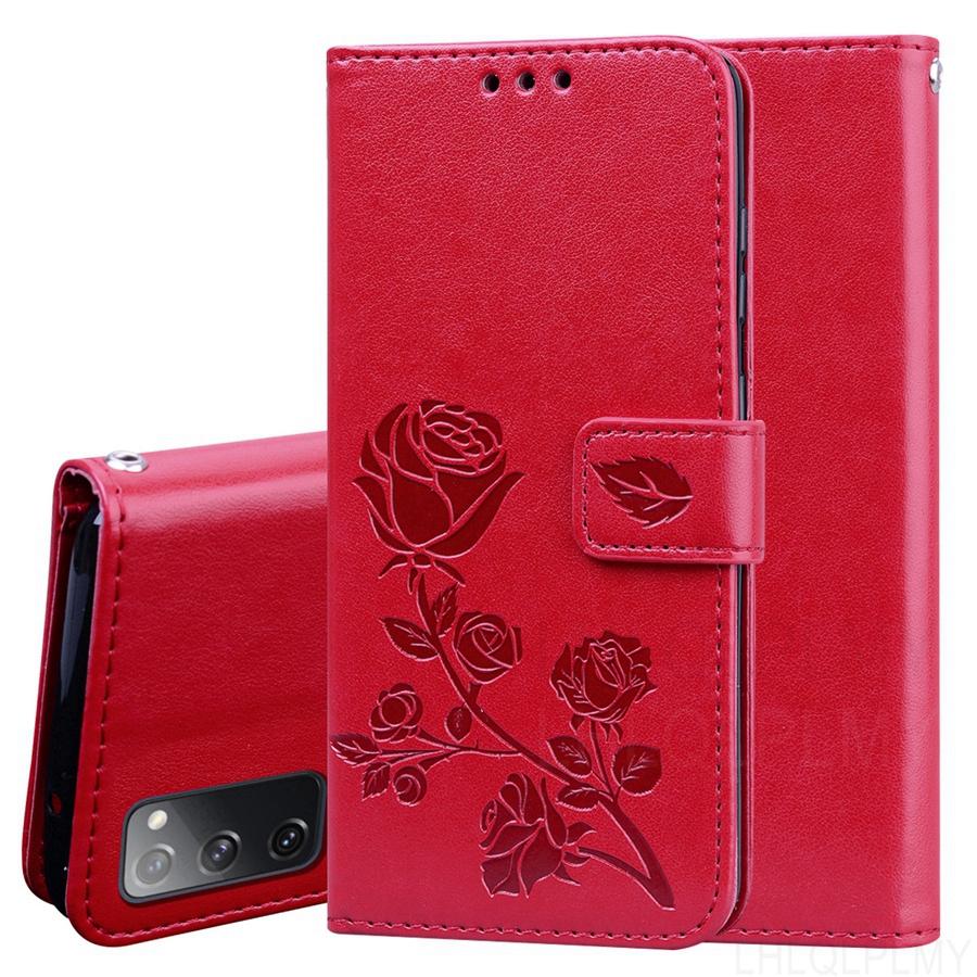 Rose Leather Wallet Flip Case For Samsung Galaxy S6 S7 edge S10e S8 S9 S10 Plus S20 S21 FE S22 Plus S23 Ultra S23FE Cover Funda