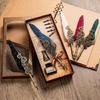 Ancient Quill Dip Pen Quill Feather Pen and Inks Set Calligraphys Writing Pen
