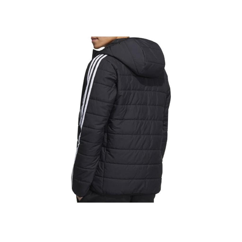 Adidas Neo Classic Třípruhá Sportovní Bavlněná Bunda s Kapucí na Zimu Pánská Bunda Černá GP4922