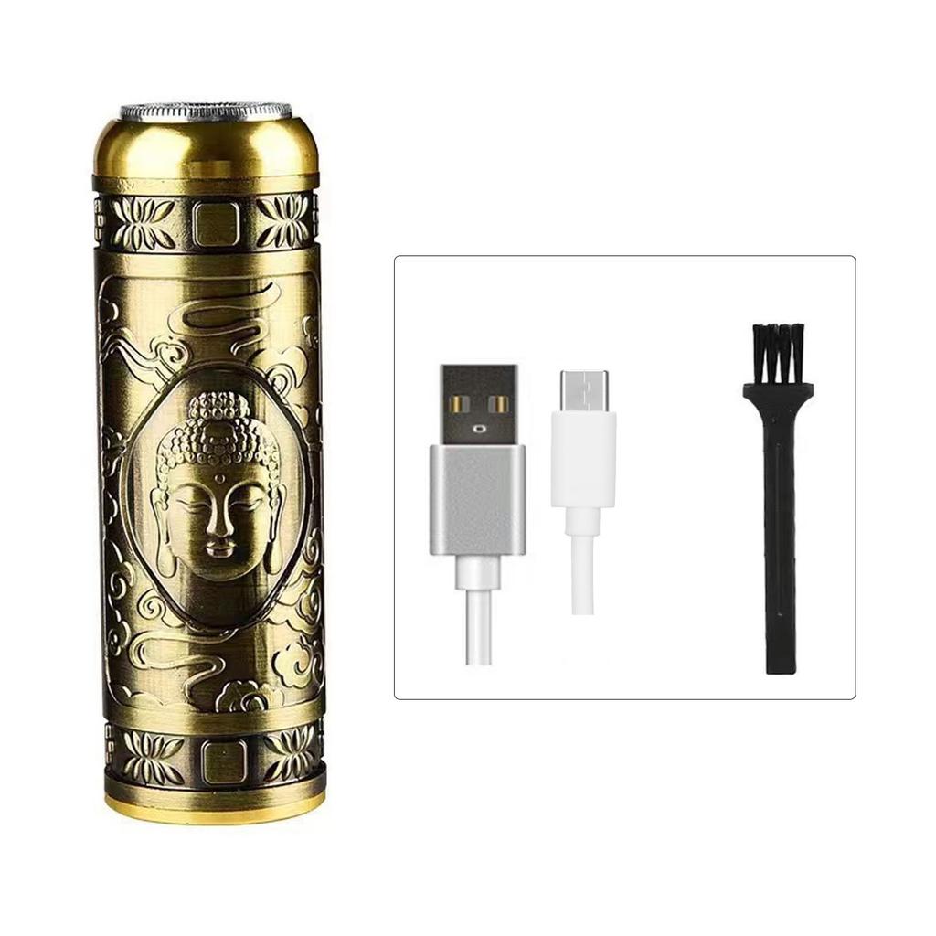 Electric Beard Trimmer Men Stainless Steel Portable Rechargeable Mustache Beard Cutter for Home