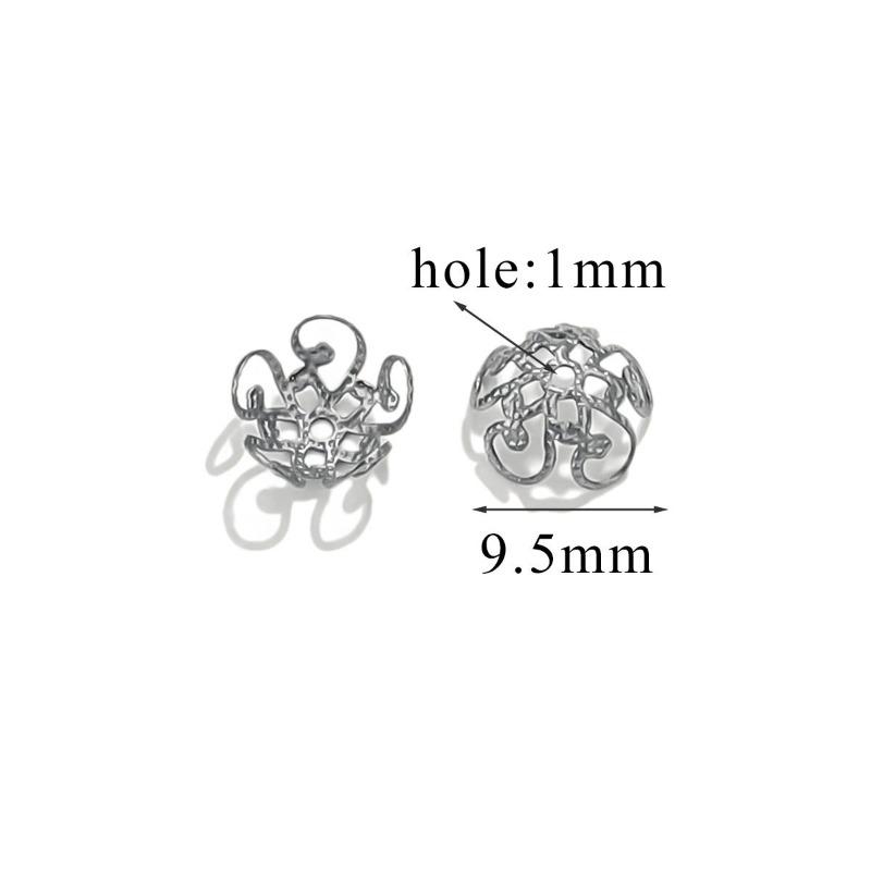 Stainless Steel Petal Bead Caps, Bead Caps with 18k Vacuum Plating, Diy Necklace Bracelet Jewelry