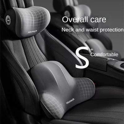 Universal Car Memory Foam Neck Pillow Protection Lumbar Backrest Cushion Lumbar Cushion Car Headrest Cushion Seat Accessories