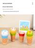 Wooden Ice Cream Shop Pretend Play & Cash Register Toy for Kids