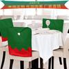 Green Santa Hat Christmas Chair Back Cover Christmas Decoration for Home 2023 New Year Decor Table Ornaments 70cmx50cm
