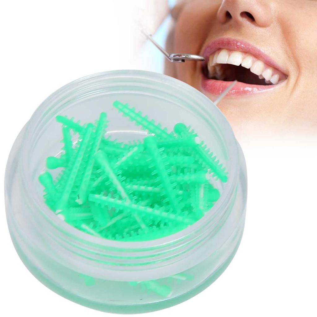 40pcs   box Dental Adaptive Silicone Interdental Wedges Dentist Dental Supply AccessoryGreen