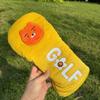 Golf Club Head Covers With Cartoon Design For Driver Fairway Wood Hybrids Corduroy Material Protection