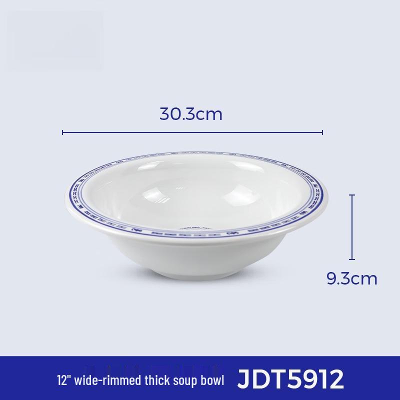 Chinese Style Blue Dragon Melamine Serving Bowl