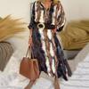 Fashion V-neck Long Sleeved Dress for Women