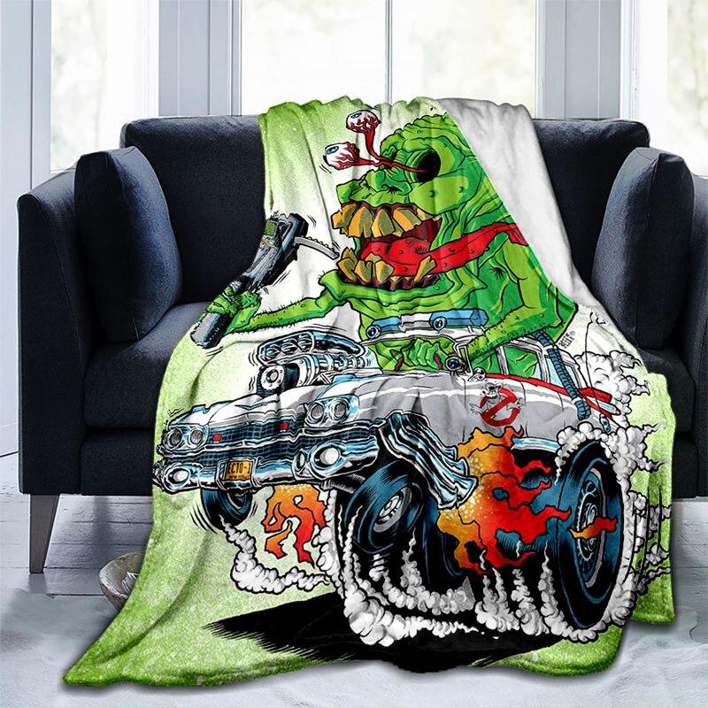 Rat Fink Fashion Throw Blanket Modified Car Culture Funny Accessories for Motorcycle Club Garage Man Cave Home Living Room Decor