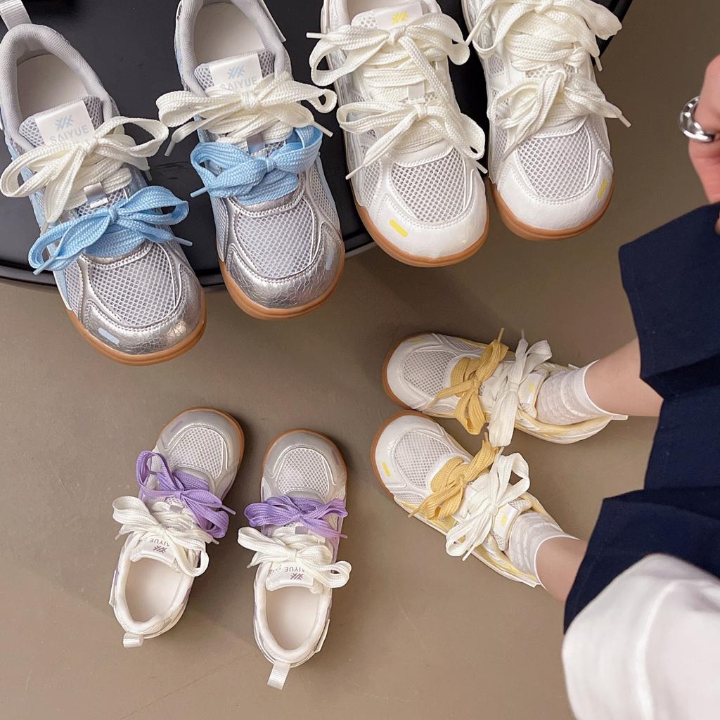 Mesh breathable big head German training shoes women's 2025 summer little white shoes casual platform shoes sports shoes