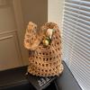 Niche Woven Bag Women's New Retro Hollow Shoulder Bag, Loose Beach Tote Bag