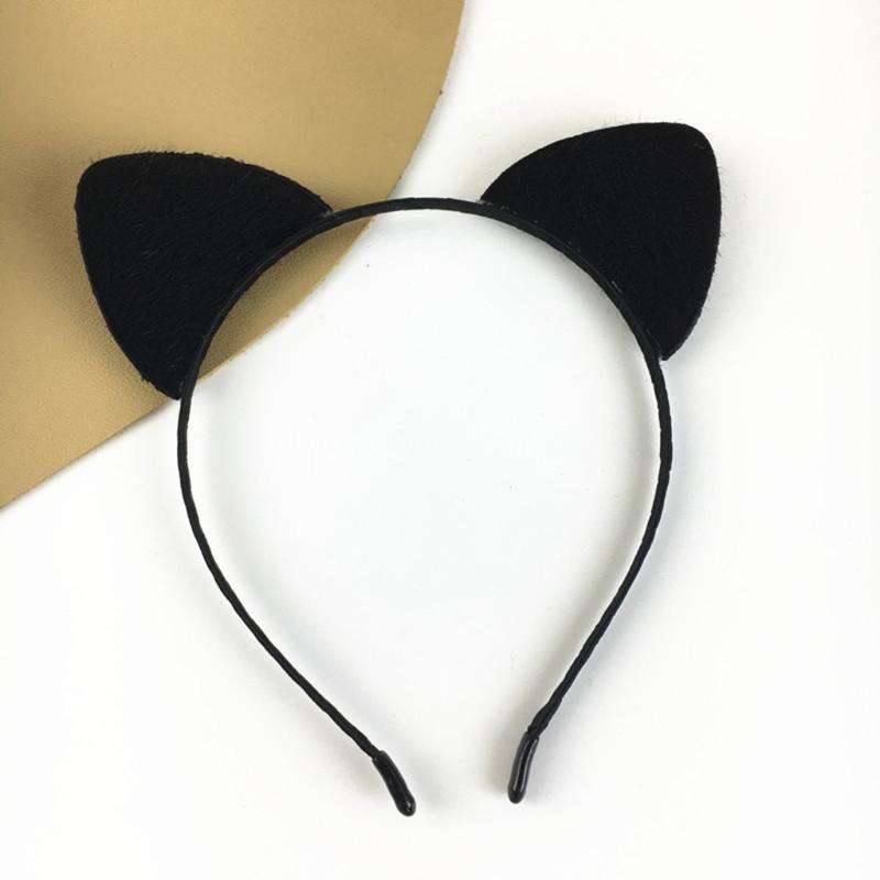 Djur Katter Rollekostym Djuröron Huvudbonad Svans Choker Halsband för Barn Pojke Flicka Cosplay Halloween Maskerad