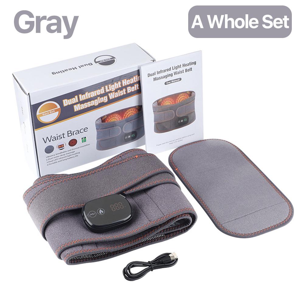 

Пояс-массажер с подогревом и вибрацией, красный свет, горячий компресс, поддержка талии, массаж талии и спины, поясничная поддержка, уход за здоровьем