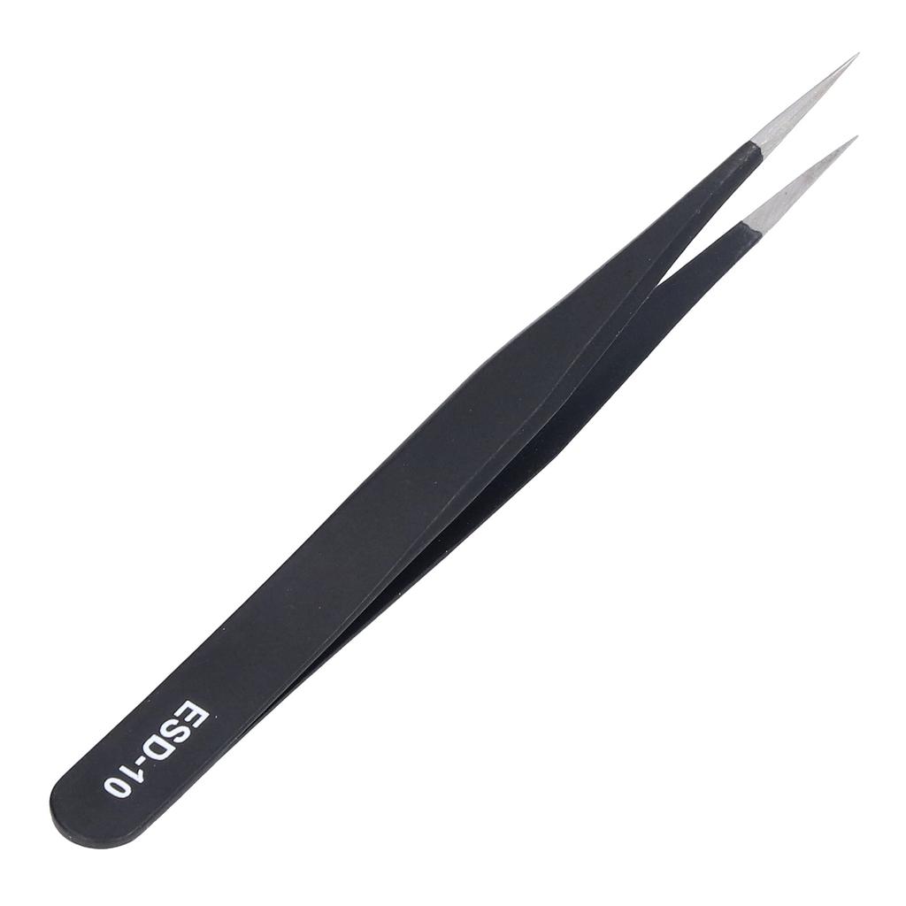 Static Resistant Tweezer Stainless Steel Eyebrow Tweezer Non Magnetic for Electronics Repair