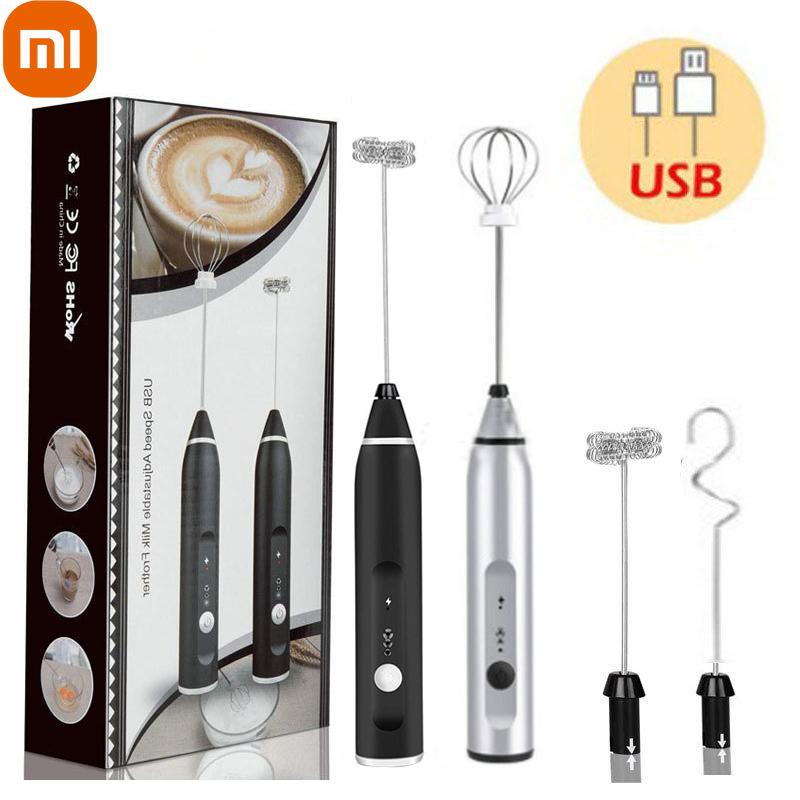 

Электрический вспениватель молока Xiaomi, ручной беспроводной блендер, USB мини-кофеварка, миксер-венчик, взбивалка для капучино, сливок, яиц, пищевой блендер