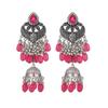 Bohemian Rhinestone Tassel Earrings: Retro European & American Style, High-End Exaggerated Design