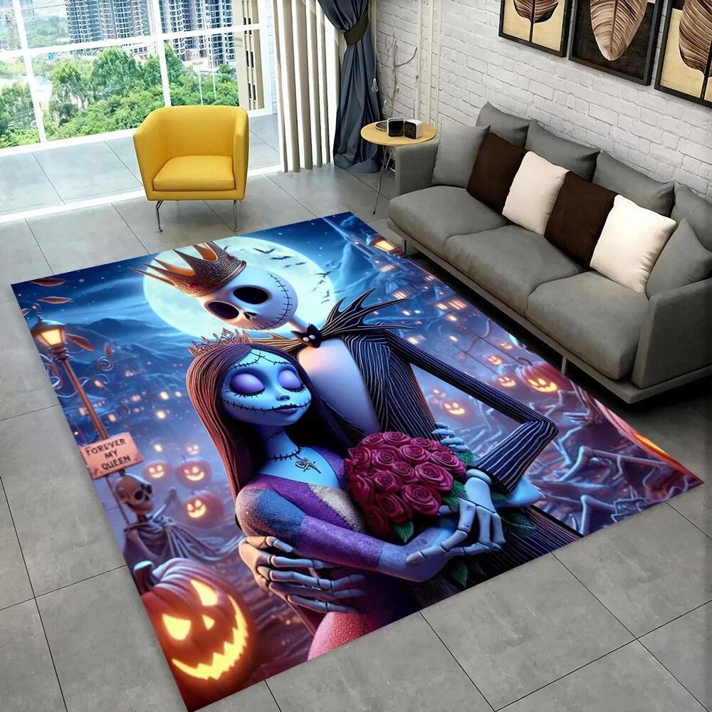 2025 New Christmas Cartoon The Nightmare Before Gift Carpet Rug for Bedroom Living Room Home Sofa Decoration,kid Decor Floor Mat