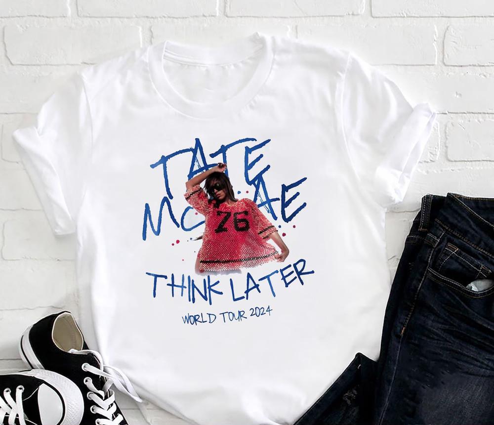 

Tate Mcrae Tour 2024 White Color 100% Cotton Size S-4XL T-Shirt Unisex T-Shirt M