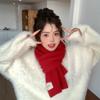 Gestrickter Schal im koreanischen Stil: Gemütlicher Winter-Nackenschal für Damen & Herren, einfarbig, warm & vielseitig.