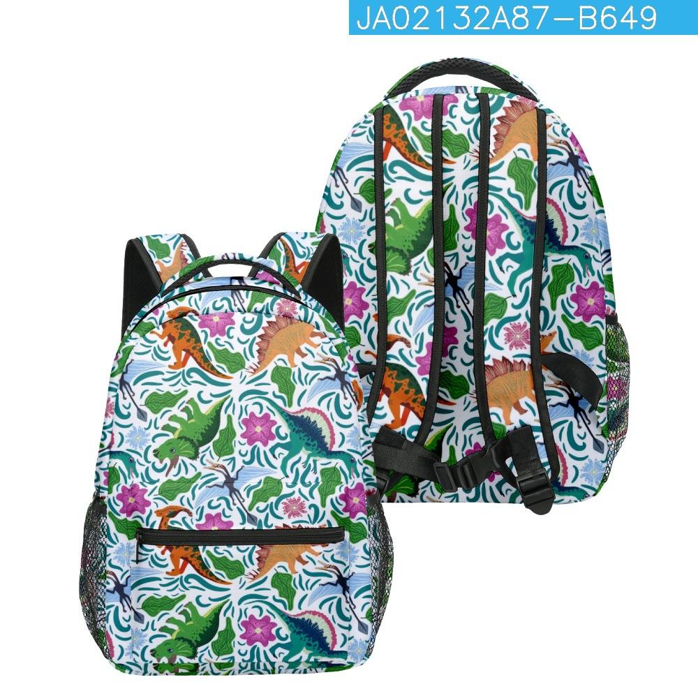 

Fashion Novelty Cool Dinosaur Student Bookbag Notebook Backpacks 3D Printed Oxford Waterproof Boys/Girls Travel Backpacks бежевый