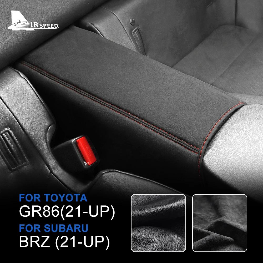 Für Subaru BRZ Toyota GR86 2021 2022 2023 2024 Wildleder Armlehnenbox RHD LHD Leder Armlehnen-Konsolen-Behälter-Pad Innenraumverkleidung