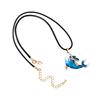 Strass Delfin Anhänger Halskette für Damen Verstellbare Länge Halskette Choker Leichtes Bequemes Accessoire