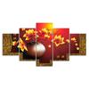 Living Room Flower Vase Painting 5 Piece Five Panel Wall Canvas Print Modern Art Poster Picture Home Decor Gift For Him For Her