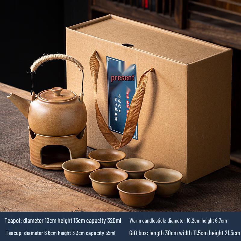 Fangyan Retro Handle Tea Pot Set