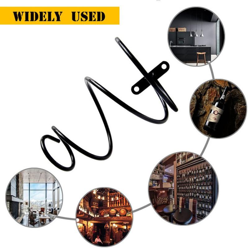 Hanging Spiral Type Red Wine Bottle Rack Wall Mount Wine Bottle Display Rack Wine Storage Rack Simple Home Counter Decoration