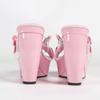 2026 New Women Wedge Heel Slide Sandals,  Open Toe Platform Mules, Thick Sole High Heel Model Slippers, Plus Size