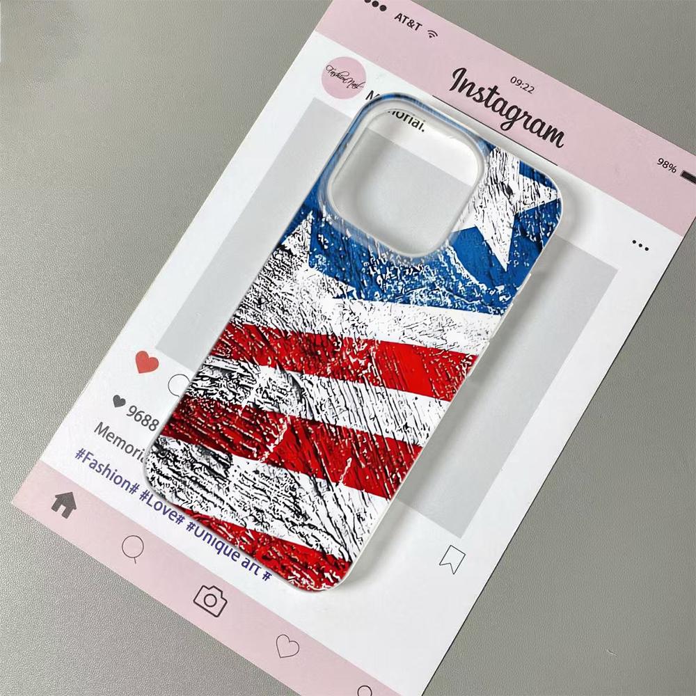 

Independence Day USA Flag Case for iPhone 17 16 15 14 Plus 13 12 11 Pro Max Glitter & Vintage TPU Fashion Cover For iPhone X XS