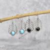 Genuine Blue Turquoise Oxidized Earrings Turquoise Dangle Earrings Sterling Silver Earrings for Women Bridesmaid Jewelry Unique Gift