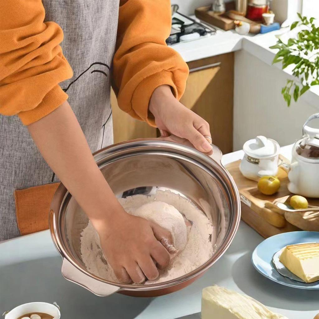 Washing Bowl Stainless Steel Microporous Colander With Handle Multifunctional Stainless Steel Sink Drainer Basket Strainer bowl