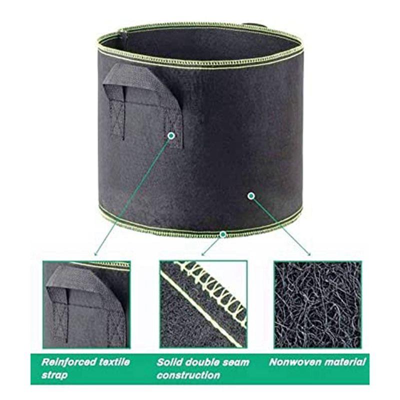 

BHBL 6 Pack Breathable Nonwoven Plant Grow Bags with Handles for Vegetables Flowers Vanilla Strawberry China Mainland