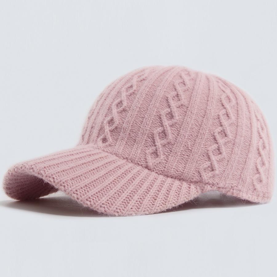 Damen Zopfstrick Woll Schirmmütze - Warme Herbst-/Wintermode für Mittelalte und Ältere