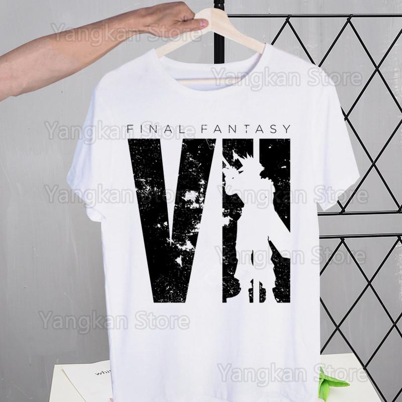Final Fantasy 7 FF7 Street Style Casual Short Sleeve Men T Shirt O-neck Tshirt Male T-shirt