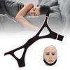 AntiSnoring Chin Strap Adjustable Breathable Stop Snoring Strap Jaw Support Belt(Black with Pink Edge )