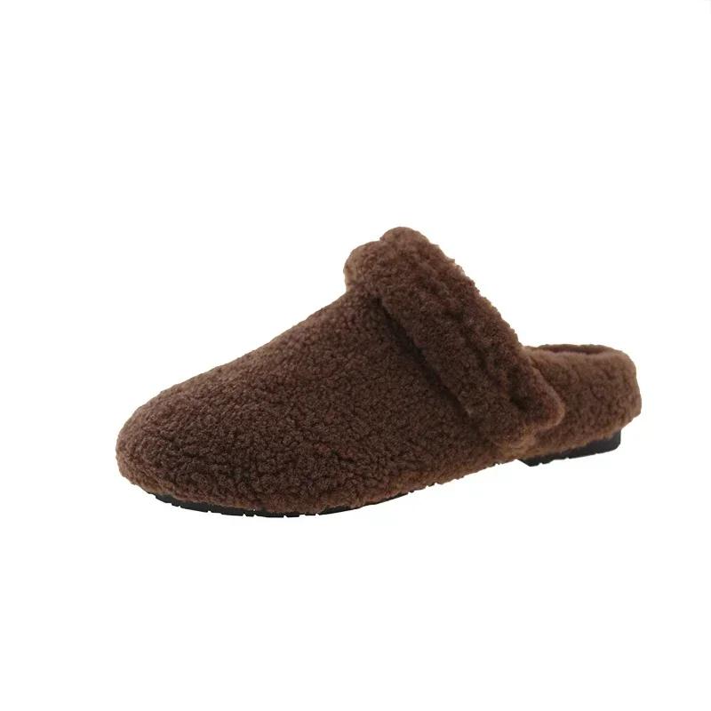 Fashion New Autumn Winter Women Casual Flats Woman Moccasins Soft Loafers Fashion Comfort Warm Plush Slip on Female Cotton Slippers