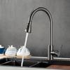 Gunmetal Grey 304 Stainless Steel Pull-Out Kitchen Faucet