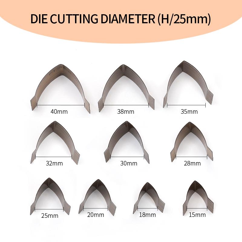 WUTA Leather Round Corner Cutter Leather Wallet Corner Punch Trimmer 1/4 Round Bag Arc-shaped Edge Cutting Knife Mold