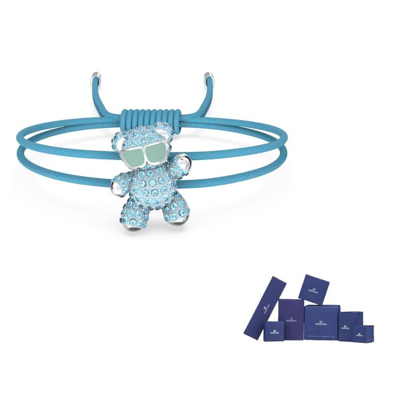 Swarovski Teddy Faux Crystal Bracelets Womens Blue F-Original brand box