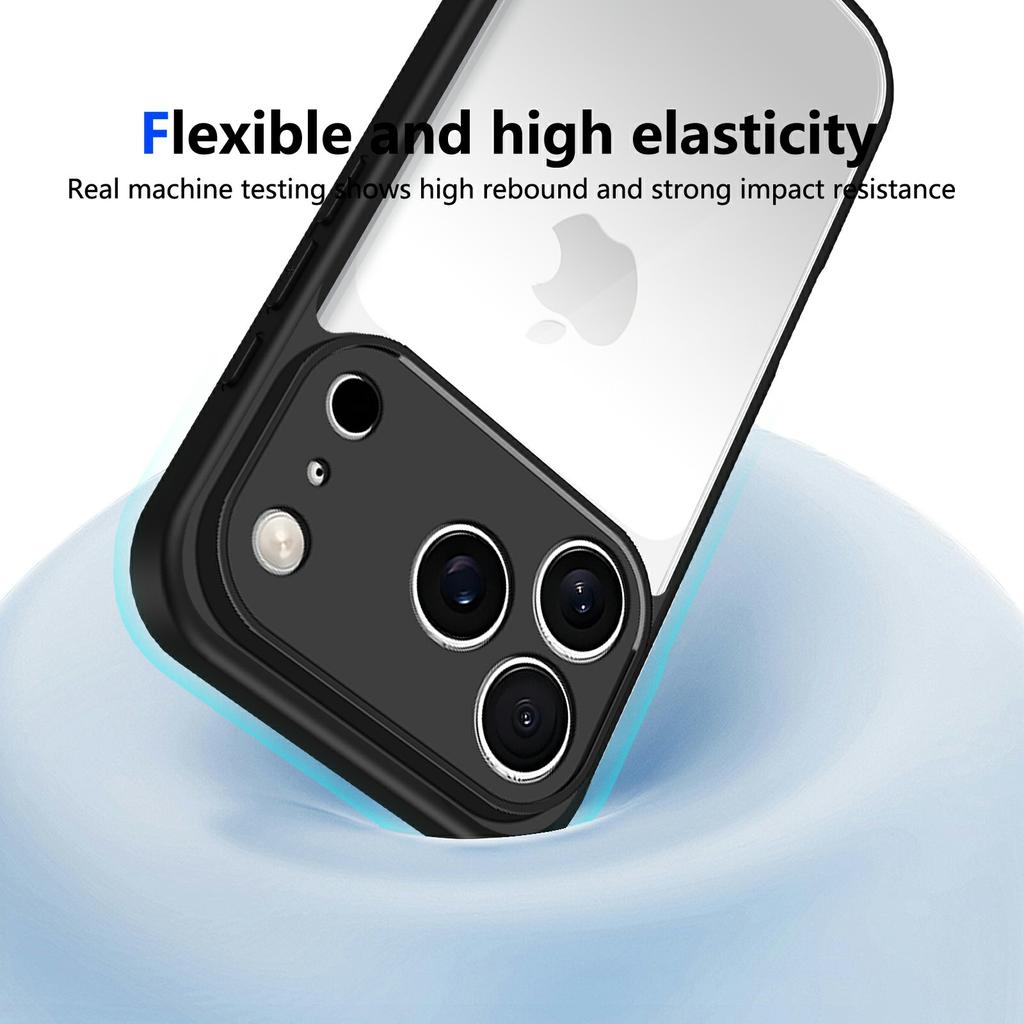 For iPhone 17 Pro Max Case Matte Skin Touch Clear PC+TPU Shockproof Phone Back Cover