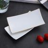 Rectangular Gold Rim Ceramic Serving & Towel Tray
