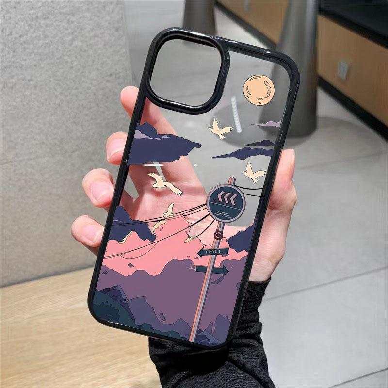 

Японская Аниме Пейзажная Эстетичная Чехол для Телефона Для iPhone 13 15 11 12 14 Pro Max Mini X XR XSMAX 7 8 PLUS Пейзаж Прозрачные Чехлы-Оболочки iPhone XS MAX