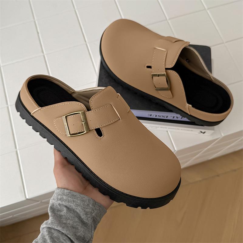 Nové pánské pantofle nika mango hlava nízké poloviční nazouváky líný muž jeden pedál taška hlava nazouváky pánské