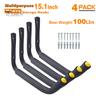1/2/4 Stuks Heavy Duty Garagehaak 100 lbs Wandmontage Metalen Gereedschapshanger Kajaks Fiets Ladder Tuin Elektrisch Gereedschap Organizer Hangend Opbergrek