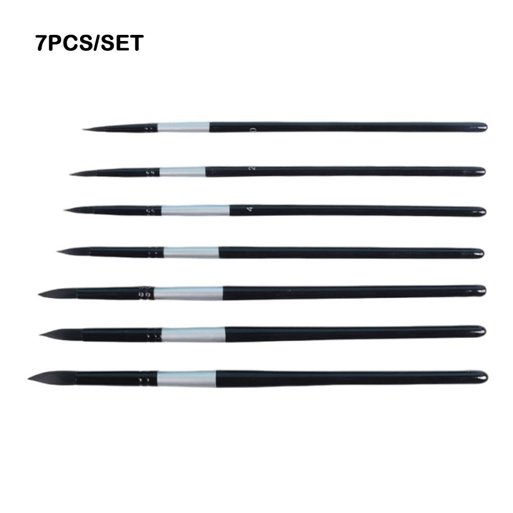 7Pcs/Set Beginner Artist Kit Watercolor Brush Squirrel Hair Bristles Paint Brushes Set  Studio