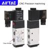 AIRTAC Original Pneumatic 5/2 Way Solenoid Valve 4V110-06 4V210-08 4V310-10 4V410-15 12V 24V 110V 220V Direction Control Valve