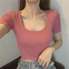 2025 Women's Summer Short-Sleeve Korean Slim Crop Top